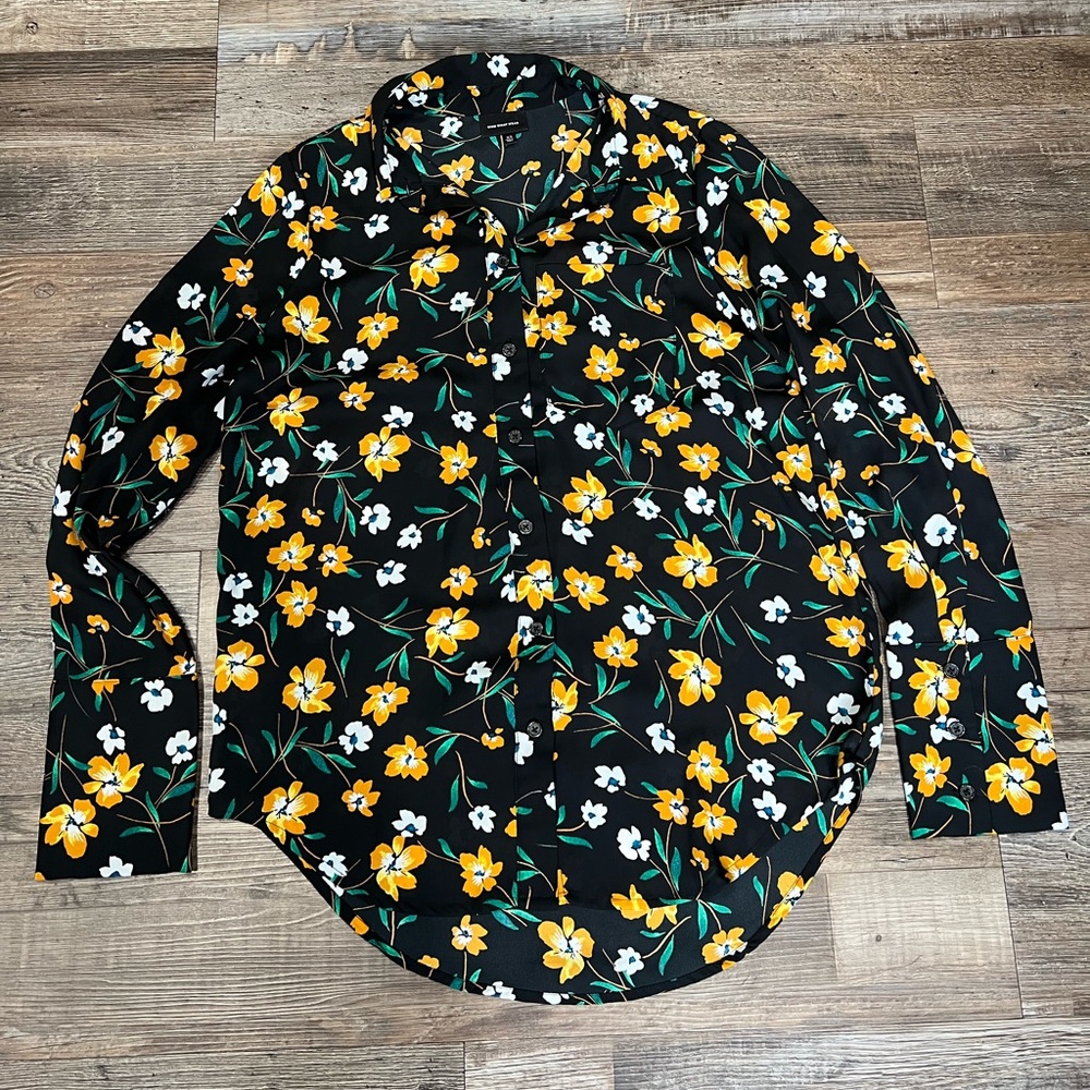Who What Wear Floral Blouse